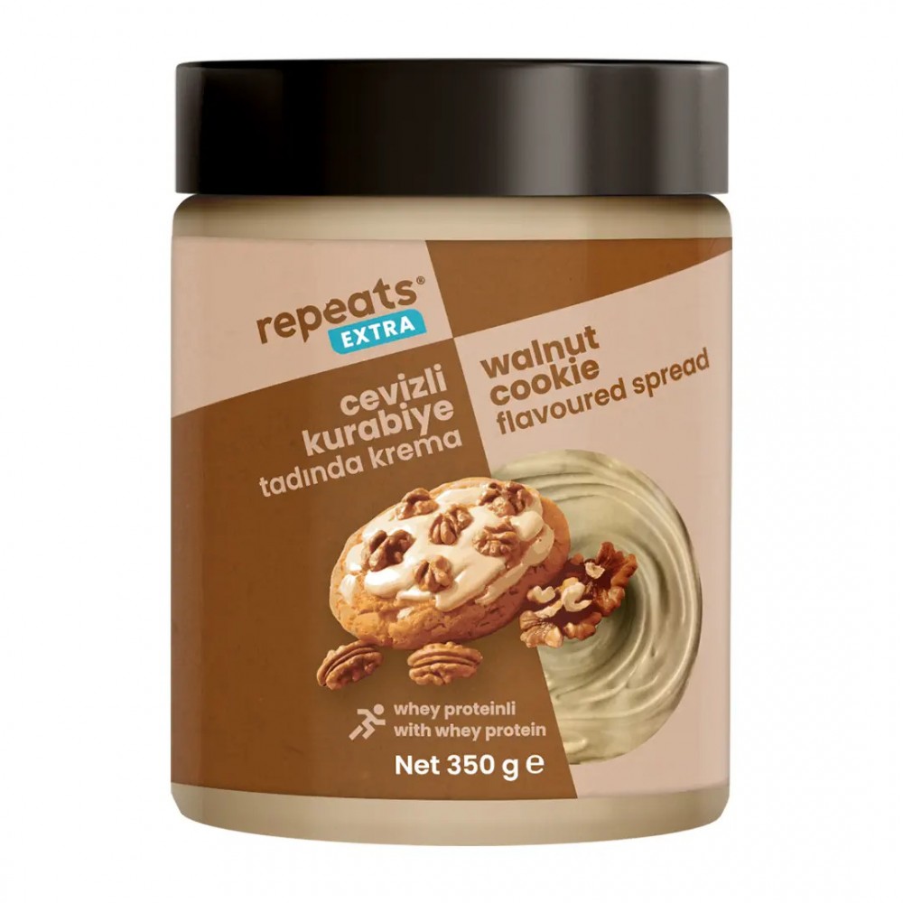 REPEATS EXTRA PROTEINLI CEVİZLİ KURABİYE KREMA 350 GR