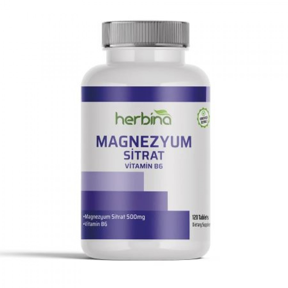 herbina Magnezyum Sitrat 500 mg 120 Tablet