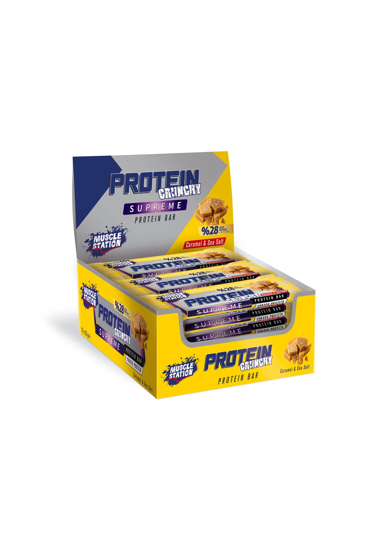 Muscle Station Musclestation Supreme Crunch Salted Caramel 12li kutu