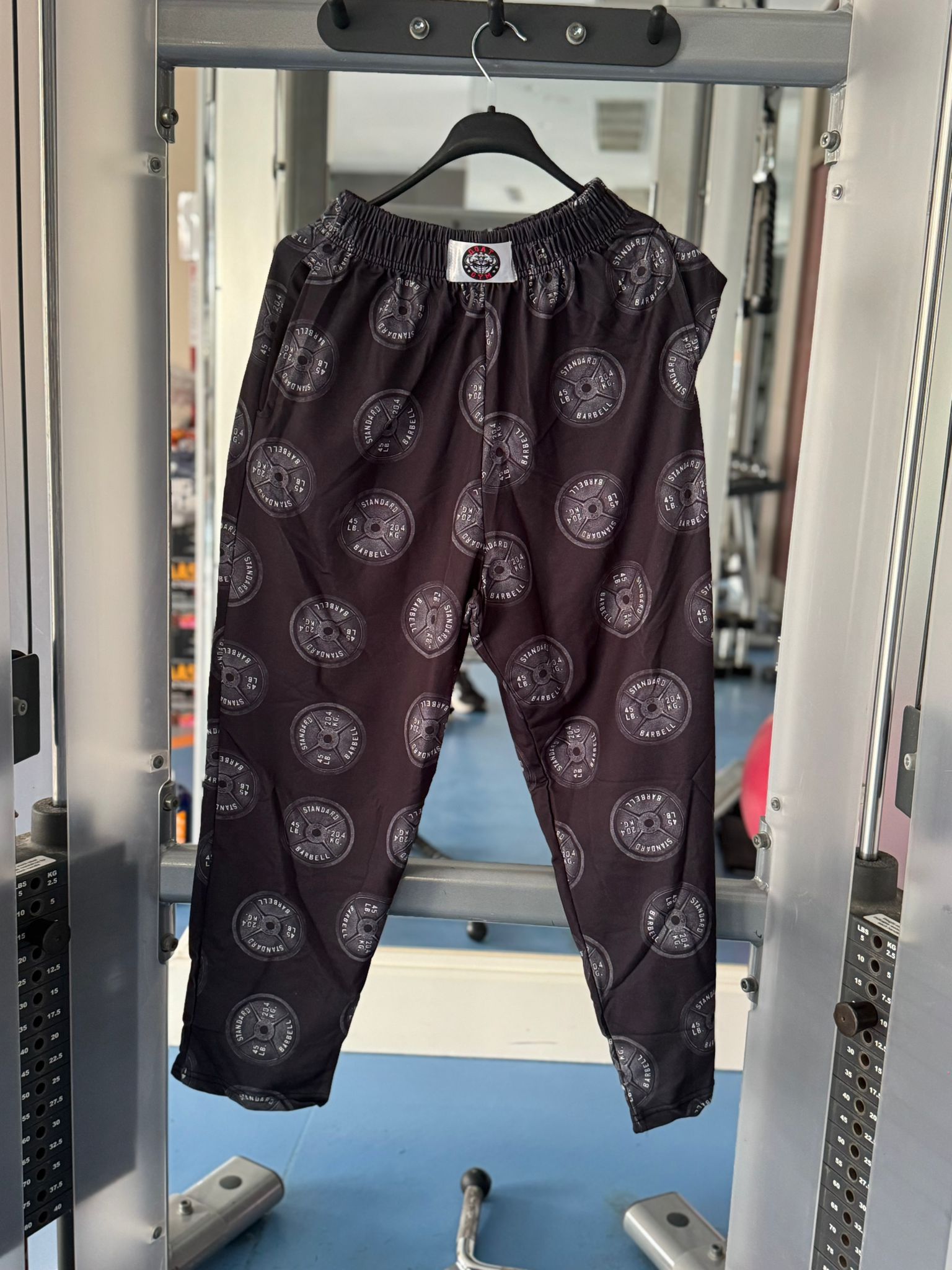 Barbell plaka desenli alt eşofman  