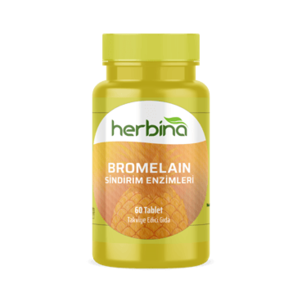 HERBİNA Bromelain Sindirim Enzimleri 1250 Mg 60 Tablet