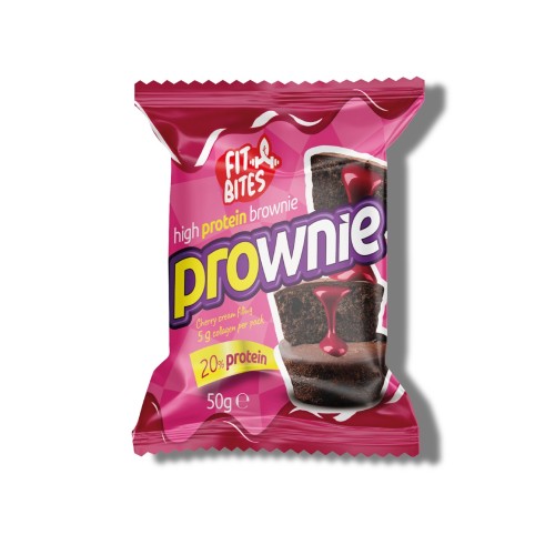Fit Bites Prownie High Protein Brownie 50 gram - Cherry Cream (Proteinli Hazır Brownie)