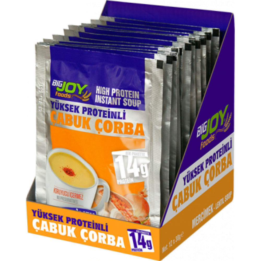 Bigjoy Foods Yüksek Proteinli Çorba 30grx12