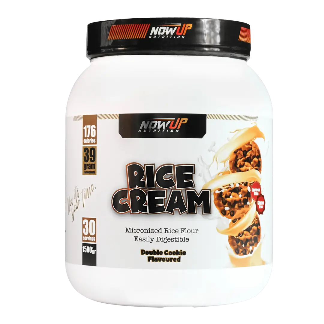 NOWUP NUTRITION Rice Cream - Double Cookie: Kurabiye Aromalı Pirinç Kreması (1500gr, 30 Porsiyon)